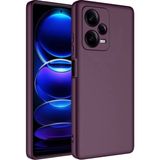 Adige Xiaomi Redmi Note 12 Pro Plus 5g Kılıf Lansman Içi Kadife Silikon - Mürdüm