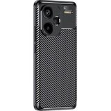 Adige Xiaomi Redmi Note 13 Pro Plus Kılıf Negro Karbon Desen Silikon + Ekran Koruyucu - Siyah
