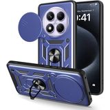 Adige Xiaomi Redmi Note 14 Pro 4g Uyumlu Kılıf Pars Yüzüklü Sürgülü Kamera Korumalı Lacivert