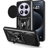 Adige Xiaomi Redmi Note 14 Pro 4g Uyumlu Kılıf Pars Yüzüklü Sürgülü Kamera Korumalı Siyah
