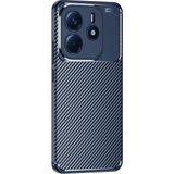 Adige Xiaomi Redmi Note 14 Uyumlu Kılıf Negro Karbon Desen Lacivert