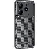 Adige Xiaomi Redmi Note 14 Uyumlu Kılıf Negro Karbon Desen Silikon Siyah