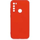 Adige Xiaomi Redmi Note 8 Kılıf Lansman Içi Kadife Silikon - Kırmızı