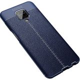 Adige Xiaomi Redmi Note 9 Pro Kılıf Niss Deri Görünümlü Silikon - Lacivert