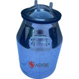 Adige Yaprak Süt Sağım Makinesi Krom Güğüm 30 Lt Kapak Dahil