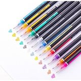 Adil Baba 12 Neon Renk Jel Kalem Seti Renkli Ofis Okul Kırtasiye Için Metalik Pastel Neon Jel Kalem
