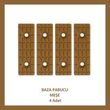 Adilon Baza Pabucu, Plastik Takoz Ayak, Meşe (4 Adet)