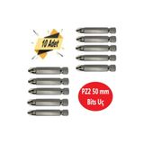 Adilon Bits Uç, Yıldız Matkap Ucu Pz2 x 50 mm 10 Adet