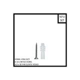 Adilon Dübel Vida Seti 50 Adet, 6mm Dübel 4,0x30 Vida