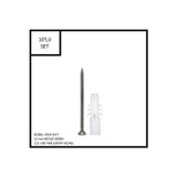 Adilon Dübel-Vida Seti, Beyaz Dübel 12 mm, 5,0x80 YHB Sunta Vidası, 10 Adet