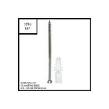 Adilon Dübel-Vida Seti, Beyaz Dübel 12 mm, 6,0x120 YHB Sunta Vidası, 10 Adet