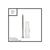 Adilon Dübel-Vida Seti, Beyaz Dübel 14 Mm, 6,0X100 Yhb Sunta Vidası, 10 Adet