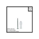 Adilon Dübel-Vida Seti, Beyaz Dübel 6 Mm, 3,5X40 Yhb Sunta Vidası, 10 Adet
