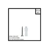 Adilon Dübel-Vida Seti, Beyaz Dübel 6 Mm, 4,0X30 Yhb Sunta Vidası, 10 Adet