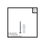 Adilon Dübel-Vida Seti, Beyaz Dübel 6 mm, 4,0x40 YHB Sunta Vidası, 10 Adet