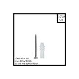 Adilon Dübel-Vida Seti, Beyaz Dübel 6 Mm, 4,0X45 Yhb Sunta Vidası, 10 Adet