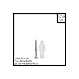 Adilon Dübel-Vida Seti, Beyaz Dübel 7 mm, 3,5x35 YHB Sunta Vidası, 10 Adet