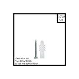 Adilon Dübel-Vida Seti, Beyaz Dübel 7 mm, 4,0x35 YHB Sunta Vidası, 10 Adet