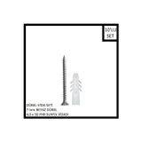 Adilon Dübel-Vida Seti, Beyaz Dübel 7 mm, 4,0x50 YHB Sunta Vidası, 10 Adet