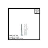 Adilon Dübel-Vida Seti, Beyaz Dübel 8 Mm, 3,5X35 Yhb Sunta Vidası, 10 Adet