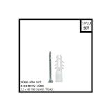 Adilon Dübel-Vida Seti, Beyaz Dübel 8 Mm, 3,5X40 Yhb Sunta Vidası, 10 Adet