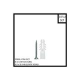Adilon Dübel-Vida Seti, Beyaz Dübel 8 Mm, 4,0X35 Yhb Sunta Vidası, 10 Adet