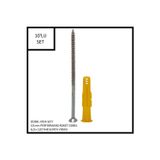 Adilon Dübel-Vida Seti, Roket Dübel 10 mm, 6,0x120 YHB Sunta Vidası, 10 Adet