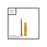 Adilon Dübel-Vida Seti, Roket Dübel 10 mm, 6,0x80 YHB Sunta Vidası, 10 Adet