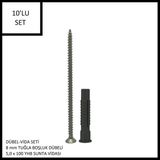 Adilon Dübel-Vida Seti, Tuğla Boşluk Dübeli 8 Mm, 5,0X100 Yhb Sunta Vidası, 10 Adet