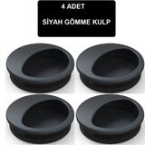 Adilon Gömme Kulp Siyah 4 Adet