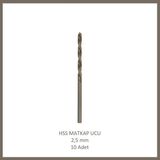 Adilon Hss Matkap Ucu 2,5 Mm, Metal, Ahşap, Plastik Için (10 Adet)