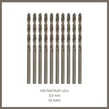 Adilon Hss Matkap Ucu 3 Mm, Metal, Ahşap, Plastik Için (10 Adet)
