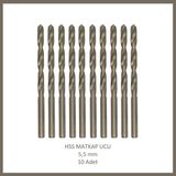 Adilon Hss Matkap Ucu 5,5 Mm, Metal, Ahşap, Plastik Için (10 Adet)