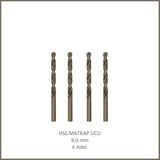 Adilon Hss Matkap Ucu 8 Mm, Metal, Ahşap, Plastik Için (4 Adet)