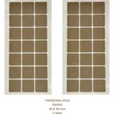 Adilon Kare Koyu Kahve 30X30 mm 2 Paket Yapışkanlı Sandalye Koltuk Mobilya Ayak Keçesi Zemin Koruyucu Keçe