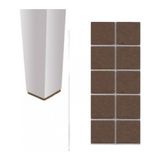 Adilon Koyu Kare Kahve 40X40 mm 2 Paket Yapışkanlı Sandalye Koltuk Mobilya Ayak Keçesi Zemin Koruyucu Keçe