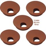 Adilon Masa Üstü Kablo Kanalı Deliği Kapağı, Kiraz, Masa Kapağı, 6 Cm, (5 Adet) - Kırmızı - Sarı - Yeşil