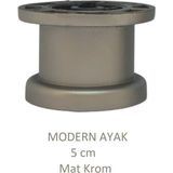 Adilon Modern, Düz Ayak 5 cm Krom, Tv Ünitesi, Koltuk Altı , Dolap Ayağı, Vidaları Hediye - Mat Krom