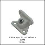 Adilon Plastik, Açılı, Kelebek Bağlantı 40 Mm, Beyaz (10 Adet)