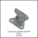 Adilon Plastik, Açılı, Kelebek Bağlantı 40 mm, Şeffaf (100 Adet)