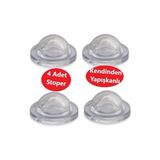 Adilon Silikon Kapı Stoperi Şeffaf 4 Adet Tamponu Kendinden Yapışkanlı Şeffaf Kapı Kolu Stopu