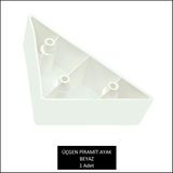 Adilon Üçgen, Piramit Mobilya Ayağı, 3 cm, Beyaz (1 Adet)