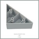 Adilon Üçgen, Piramit Mobilya Ayağı, 3 cm, Gri (1 Adet)