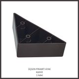 Adilon Üçgen, Piramit Mobilya Ayağı, 3 Cm, Kahve (1 Adet)