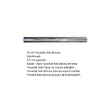 Adilon Yuvarlak Askı Borusu, 30 cm, Parlak Metal, Mutfak, Banyo, Vestiyer, Portmanto, Çok Amaçlı