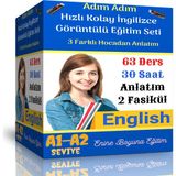 Adım Adım Hızlı Kolay İngilizce Görüntülü Eğitim Seti (63 Video Ders Ve 2 Fasikül Kitap) - Enine Boyuna Eğitim