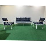 Adım Shops 3+1+1 Beyazprofil Bahçe,balkon,teras,cafe,çay Seti,oturma Grubu,koltuk Takımı,ofis Koltuğu - Mavi
