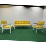 Adım Shops 3+1+1 Beyazprofil Bahçe,balkon,teras,cafe,çay Seti,oturma Grubu,koltuk Takımı,ofis Koltuğu - Sarı