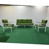Adım Shops 3+1+1 Beyazprofil Bahçe,balkon,teras,cafe,çay Seti,oturma Grubu,koltuk Takımı,ofis Koltuğu - Yeşil