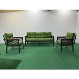 Adım Shops 3+1+1 Melisa Balkon-Bahçe-Kafe Çay Seti Koltuk Oturma Takımı-Oturma Grubu,ofis Koltuğu - Yeşil